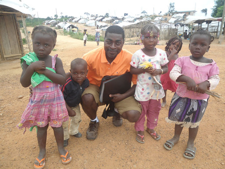 Visit to refugee camp west Africa